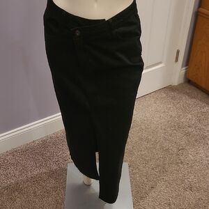 Happily Grey Black Denim Jeans With Raw Edge And Front Slit